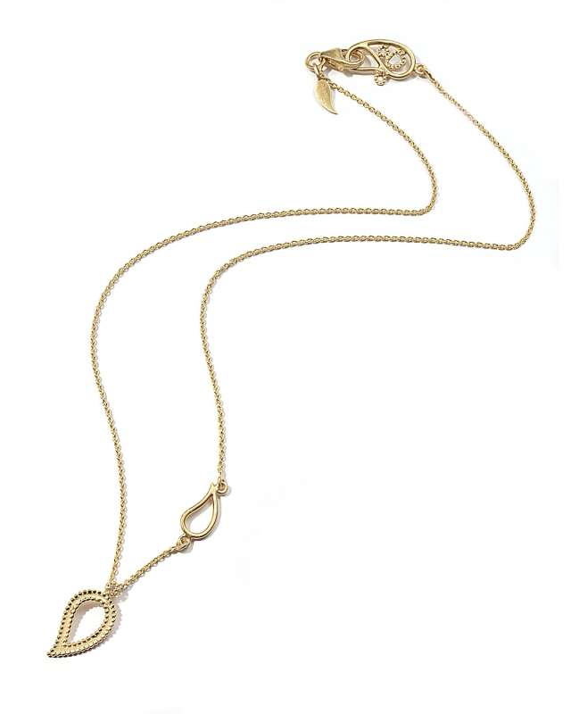 Affinity 20k Open Paisley Pendant Necklace